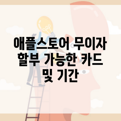 애플스토어 무이자 할부 가능한 카드 및 기간