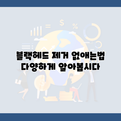 블랙헤드 제거 없애는법 다양하게 알아봅시다