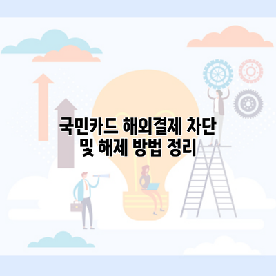 국민카드 해외결제 차단 및 해제 방법 정리