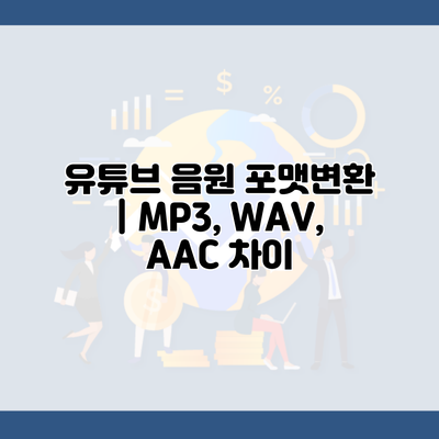 유튜브 음원 포맷변환 | MP3, WAV, AAC 차이