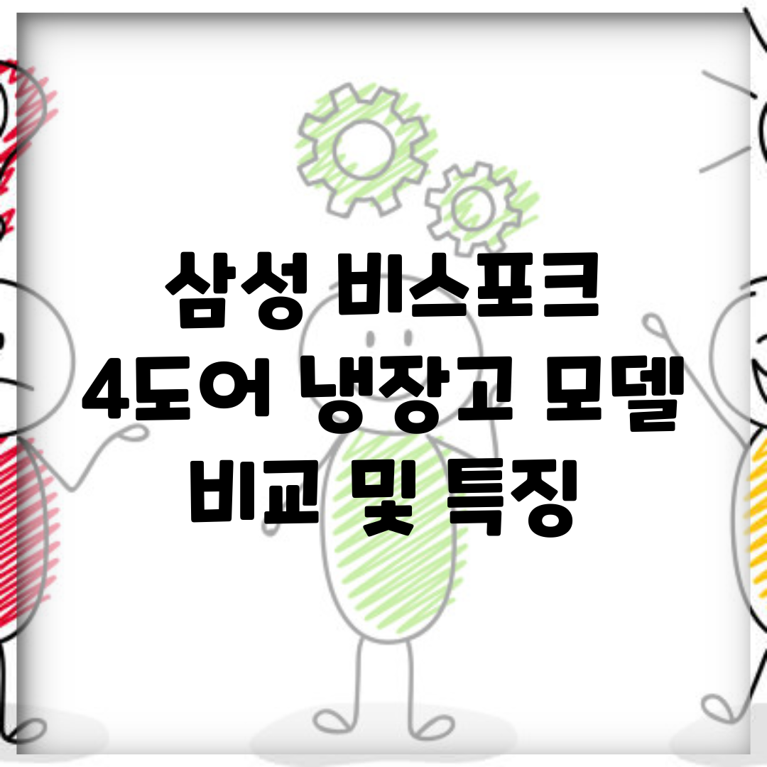 삼성 비스포크 4도어 냉장고 모델 비교 및 특징