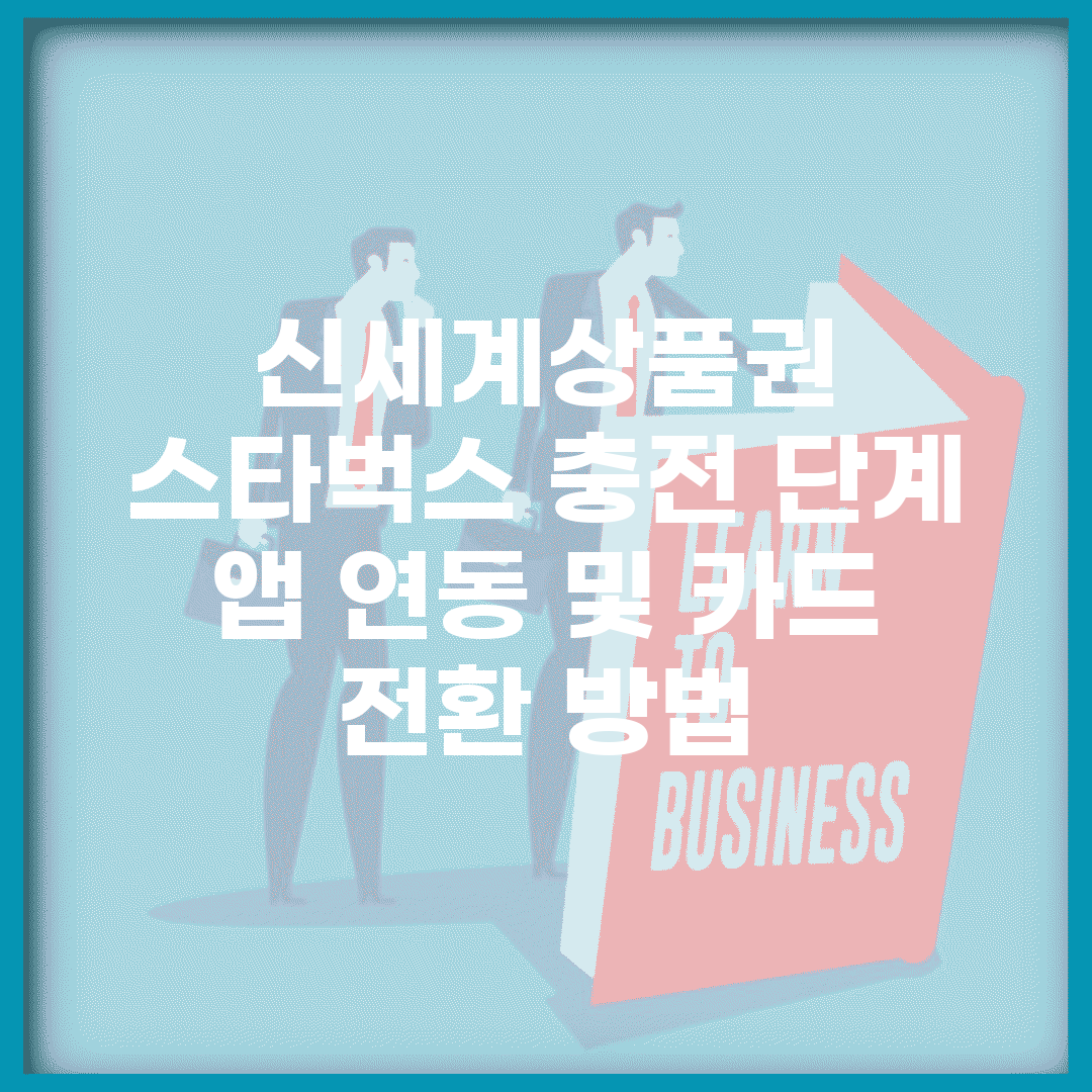 신세계상품권 스타벅스 충전 단계 | 앱 연동 및 카드 전환 방법
