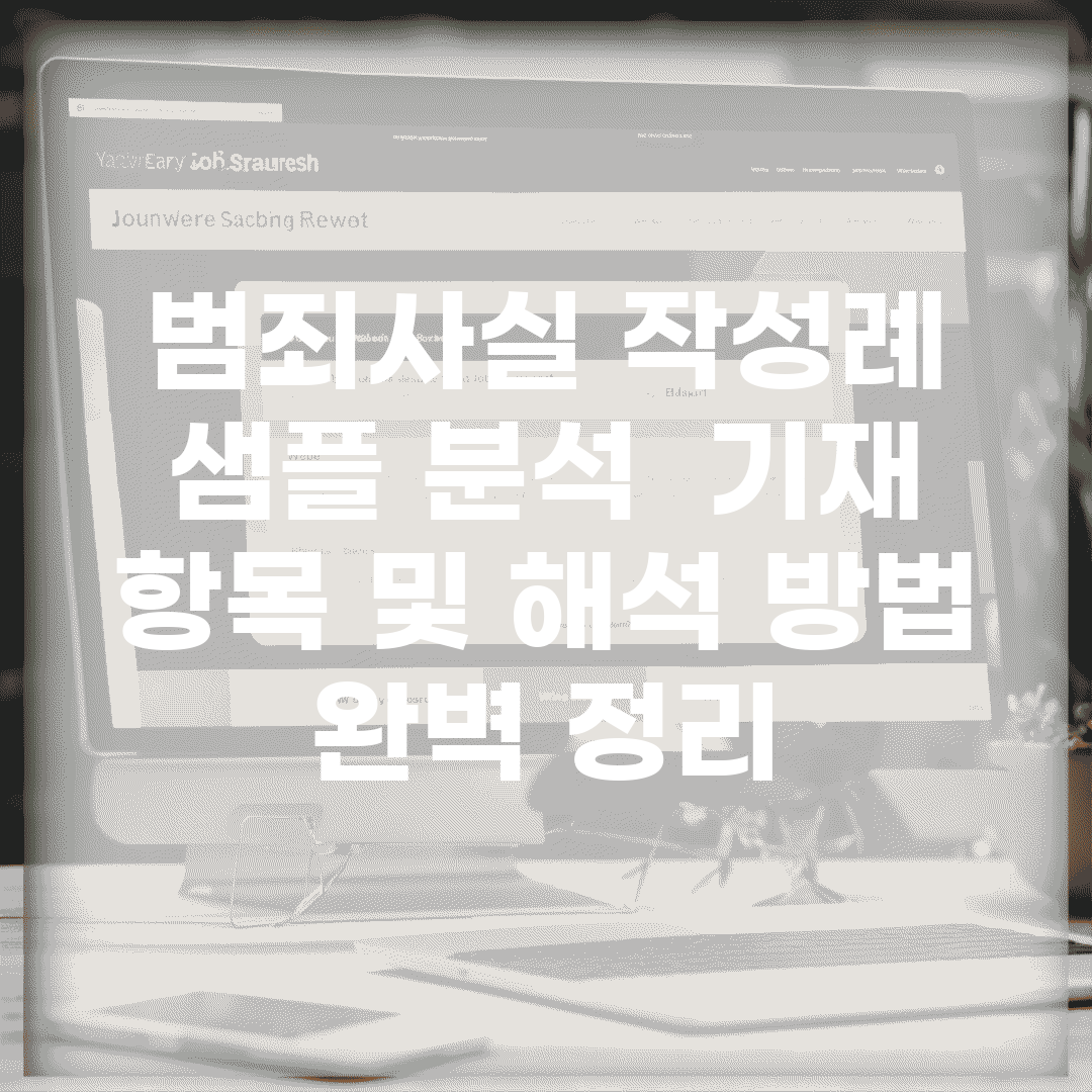 범죄사실 작성례 샘플 분석 | 기재 항목 및 해석 방법 완벽 정리