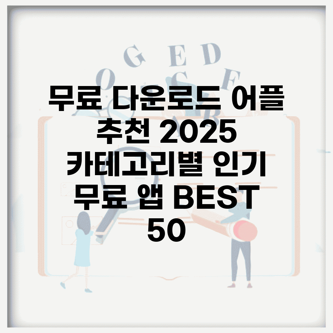 무료 다운로드 어플 추천 2025 | 카테고리별 인기 무료 앱 BEST 50
