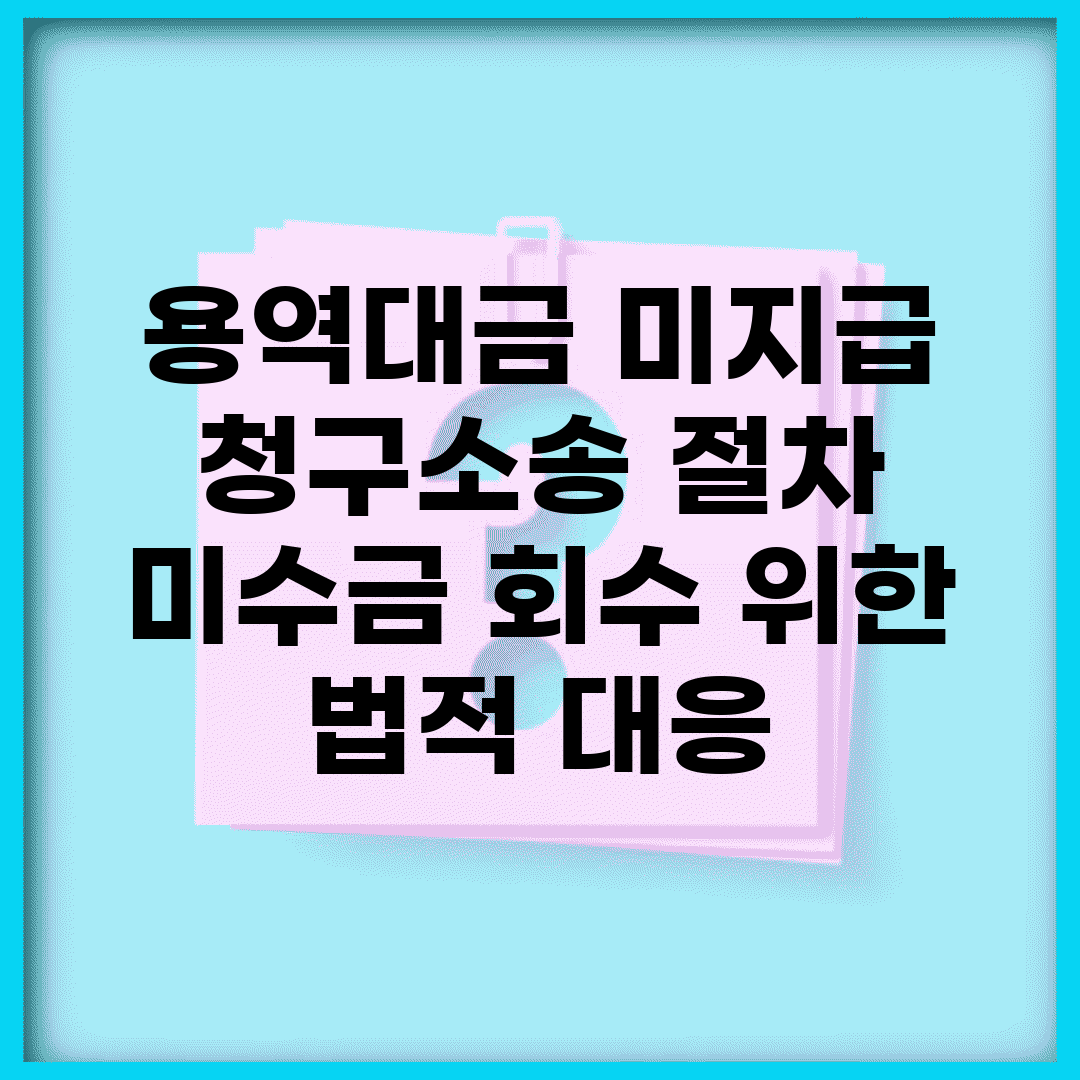 용역대금 미지급 청구소송 절차 | 미수금 회수 위한 법적 대응