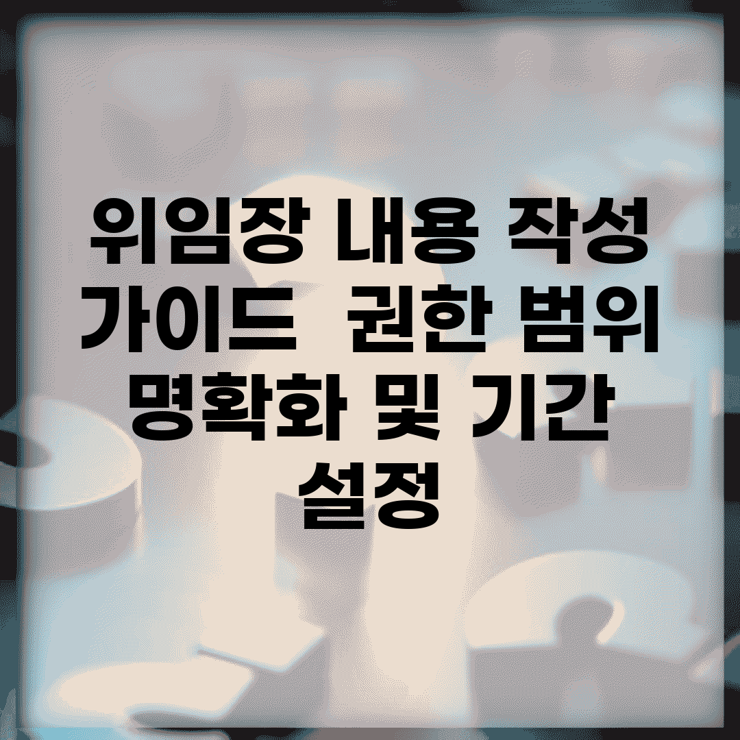 위임장 내용 작성 가이드 | 권한 범위 명확화 및 기간 설정