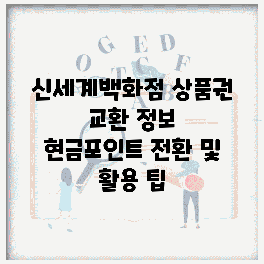 신세계백화점 상품권 교환 정보 | 현금/포인트 전환 및 활용 팁
