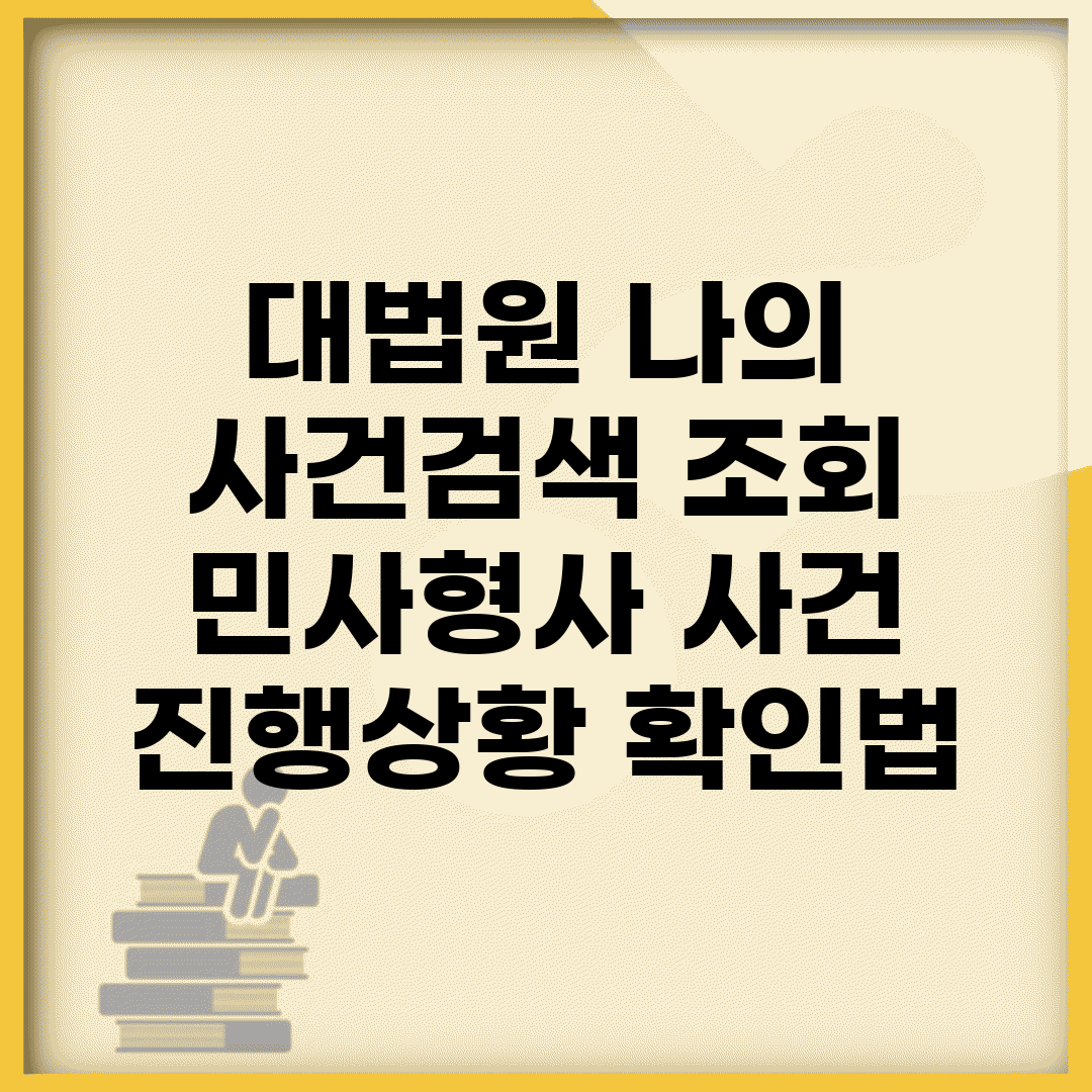 대법원 나의 사건검색 조회 | 민사/형사 사건 진행상황 확인법