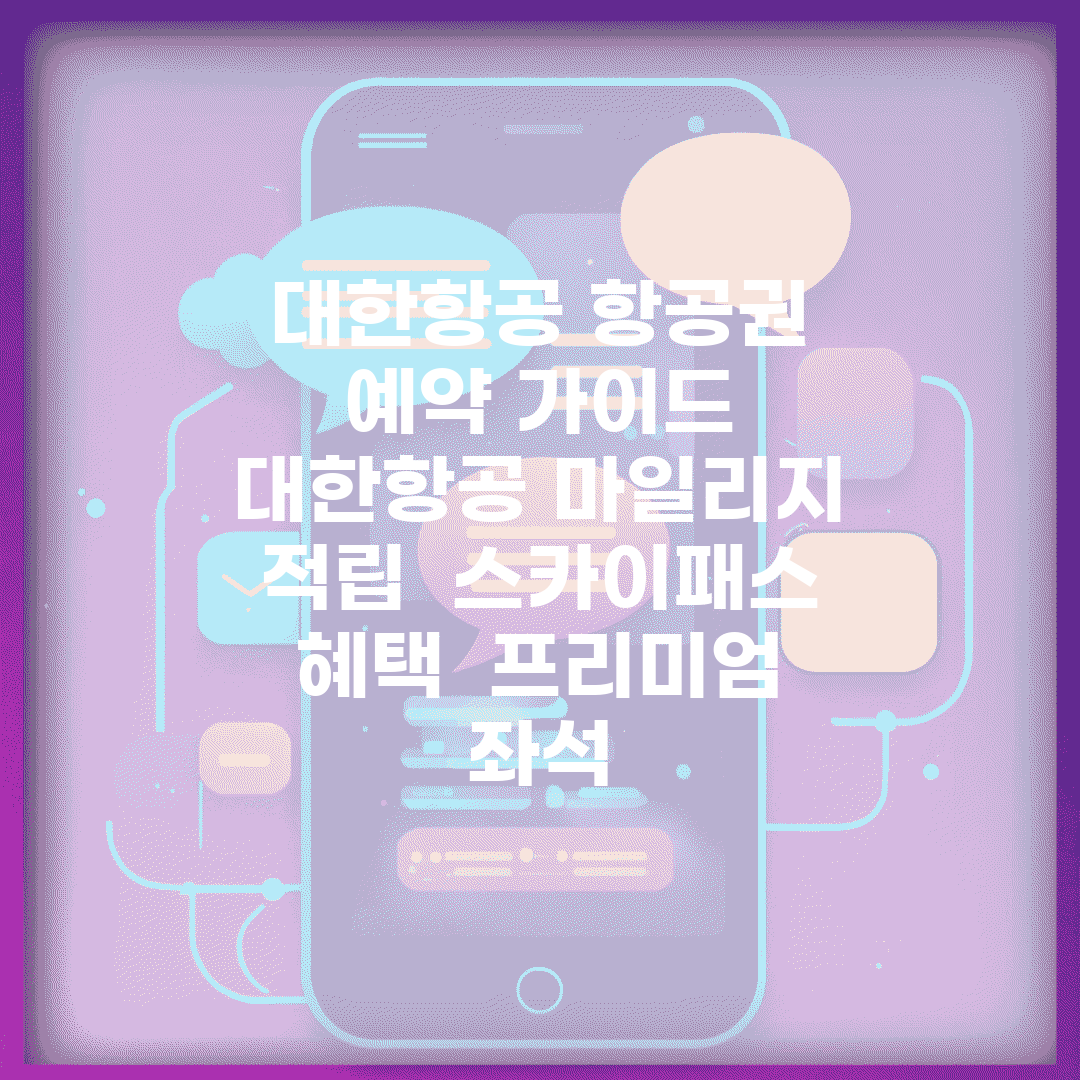 대한항공 항공권 예약 가이드 | 대한항공 마일리지 적립 | 스카이패스 혜택 | 프리미엄 좌석