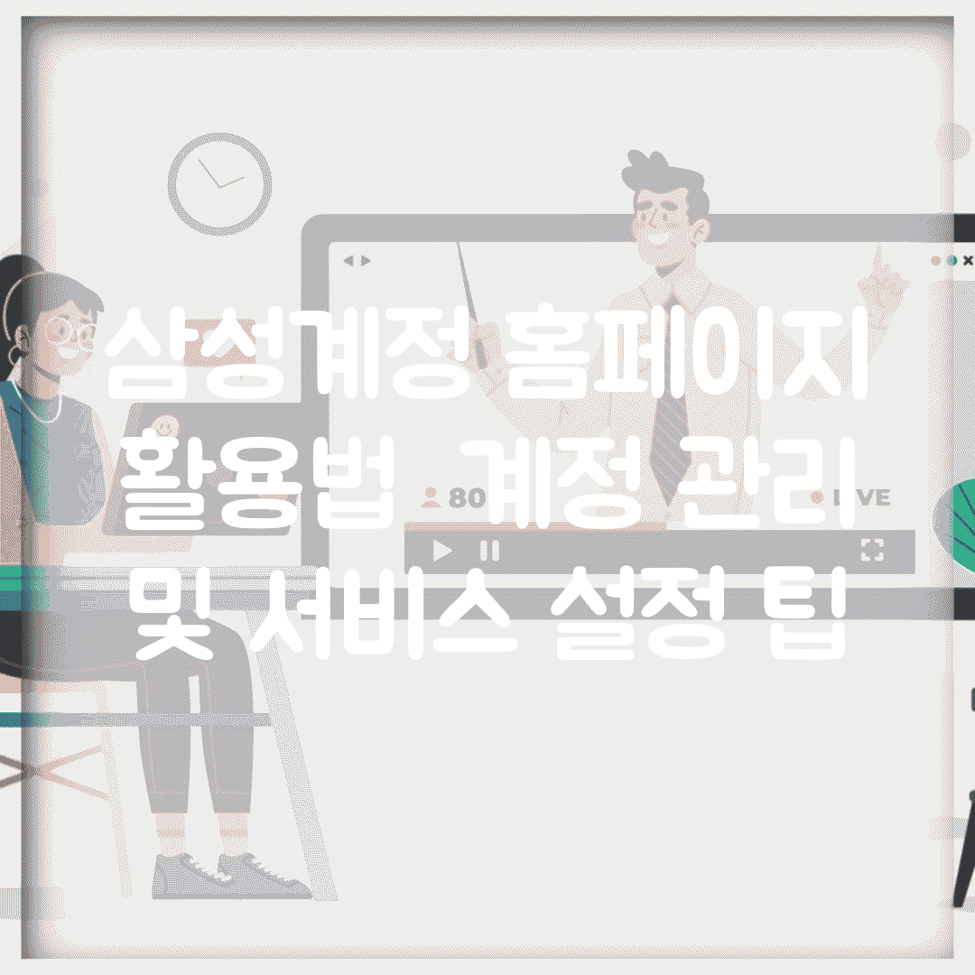 삼성계정 홈페이지 활용법 | 계정 관리 및 서비스 설정 팁