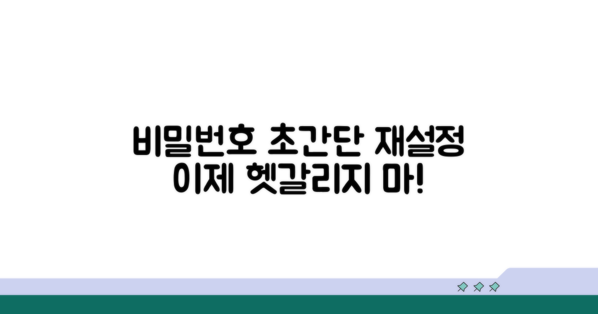 비밀번호 재설정, 헷갈리지 않게