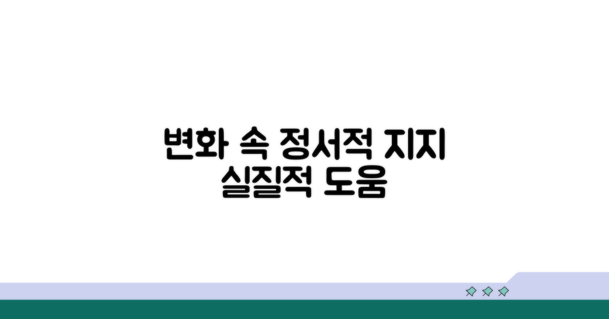 변화에 따른 정서적 지지와 실질적 도움
