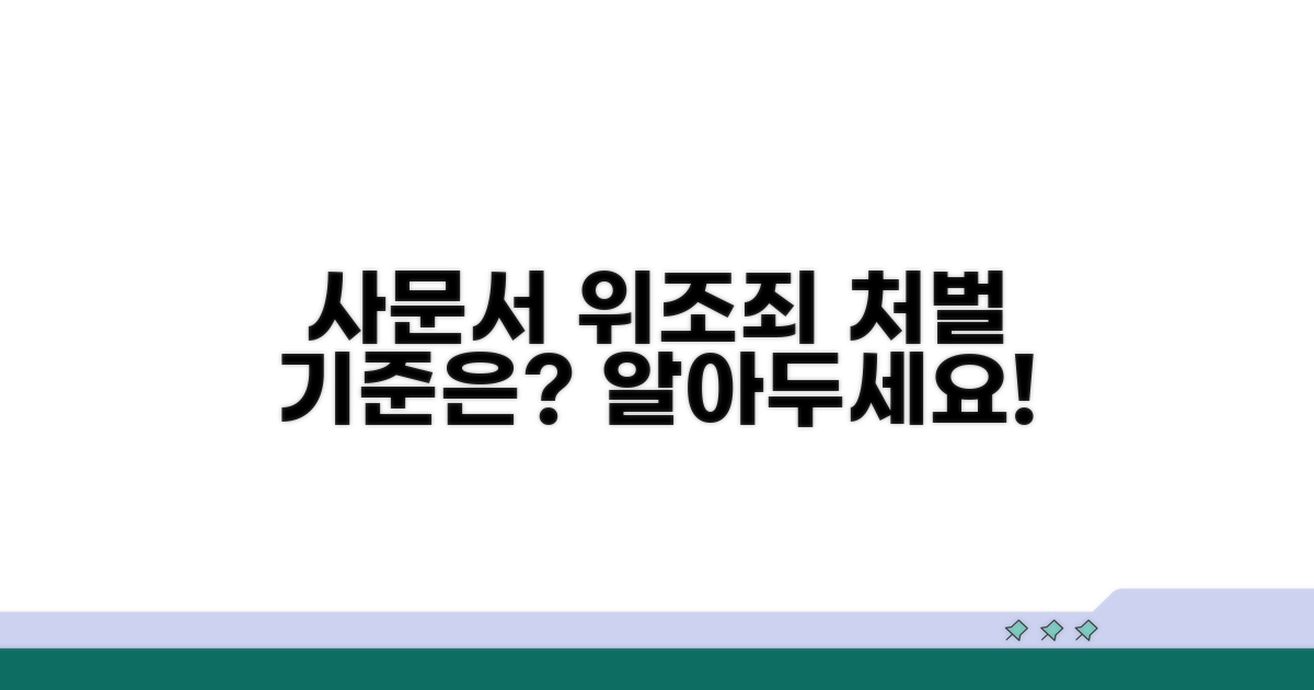 사문서 위조죄 처벌 기준