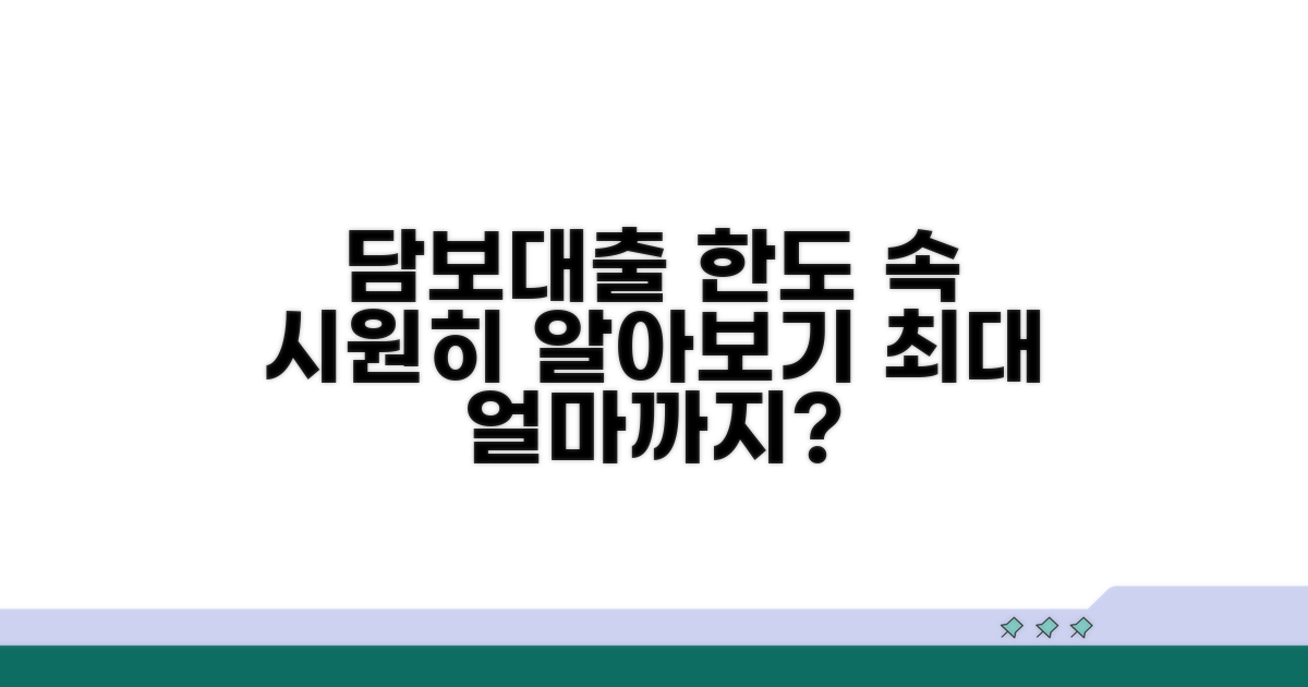 담보대출 한도 알아보기