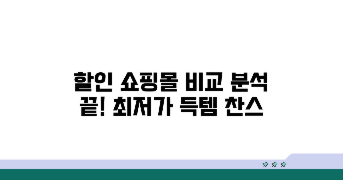 할인 혜택 쇼핑몰 비교 분석