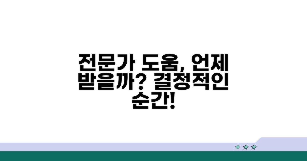 전문가 도움 받는 시점