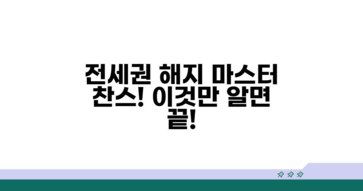 전세권 해지, 이것만 알면 끝!