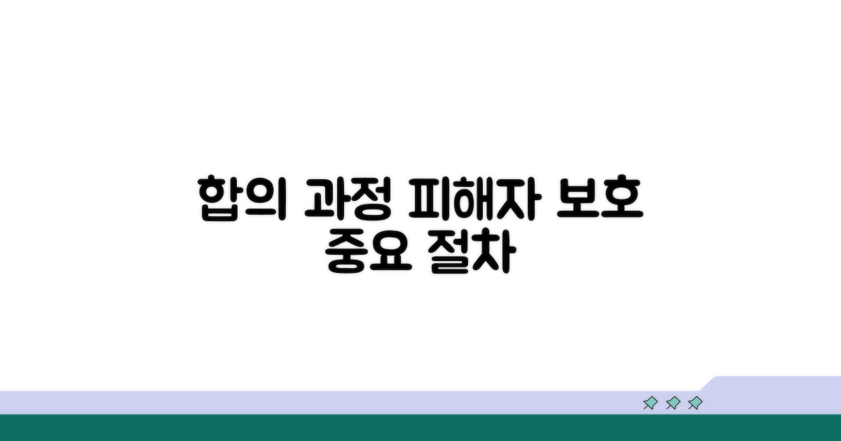피해자와의 합의 절차는?