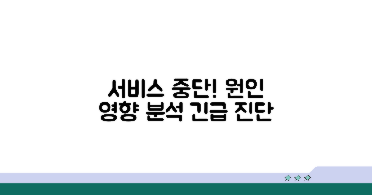 서비스 중단 원인과 영향 범위