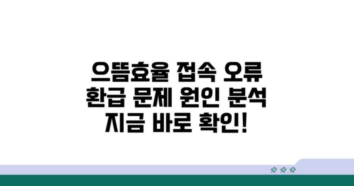 으뜸효율 환급 접속 오류 원인 분석