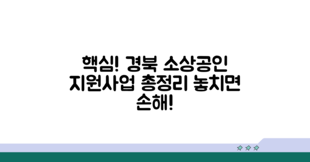 경북 소상공인 지원사업 핵심 안내