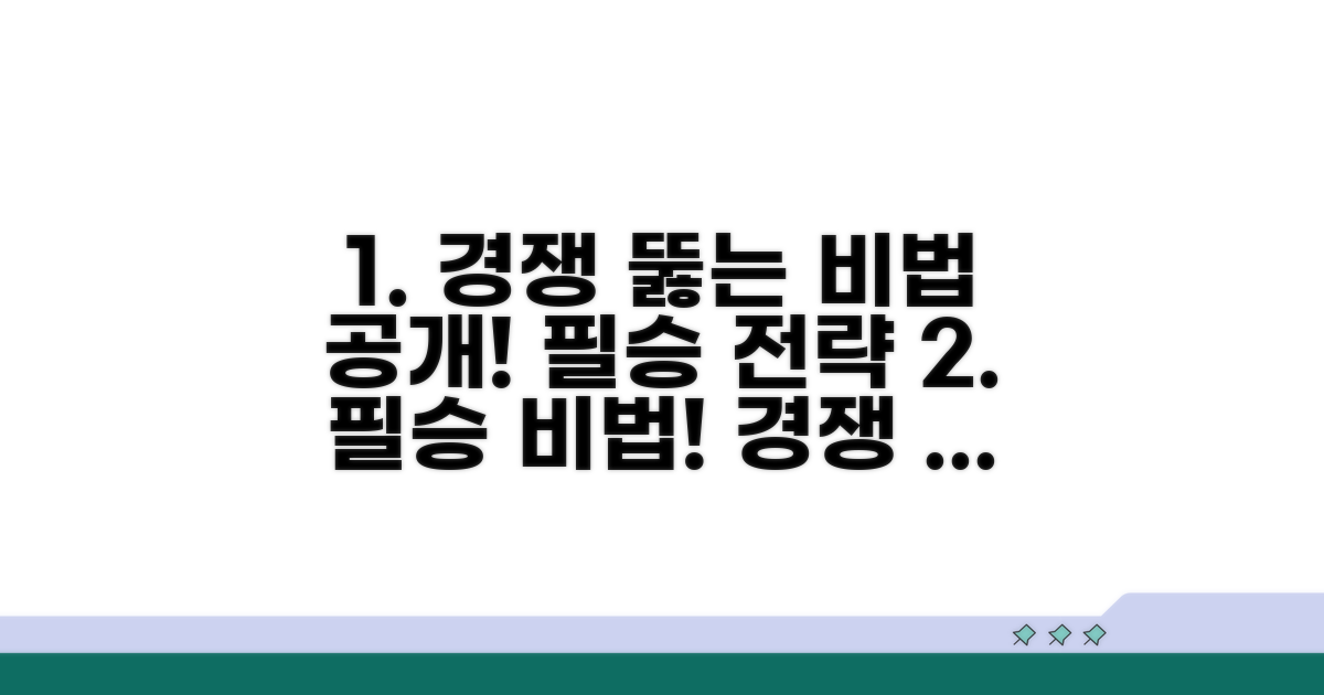 경쟁 뚫는 필승 비법 공개