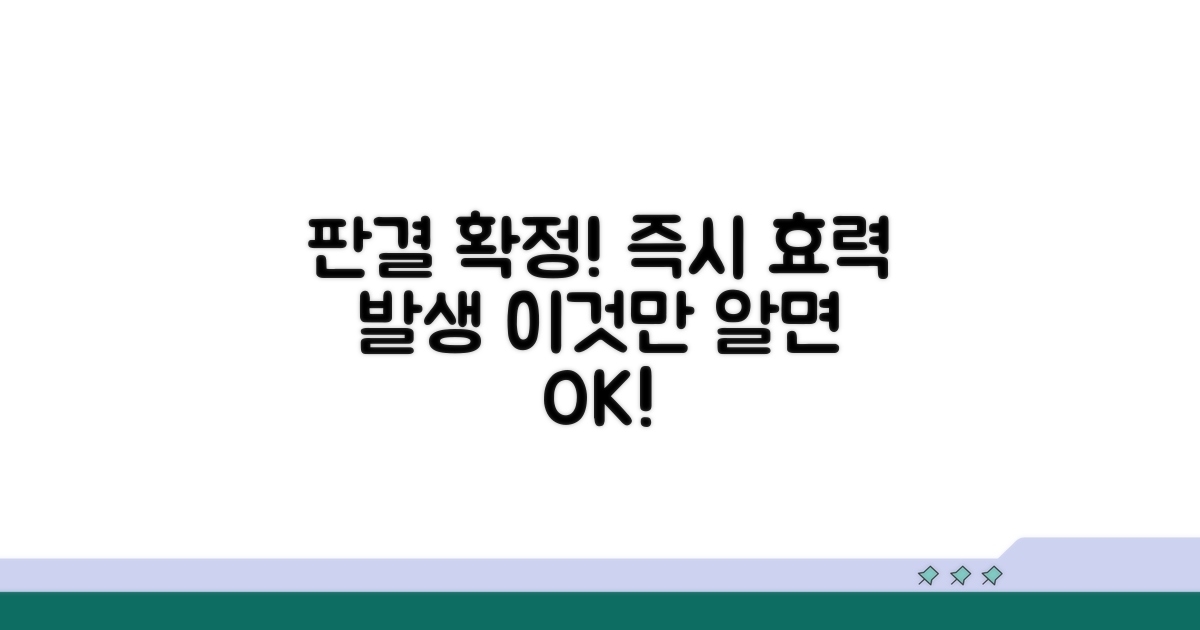 판결문 확정 및 효력 발생 시점