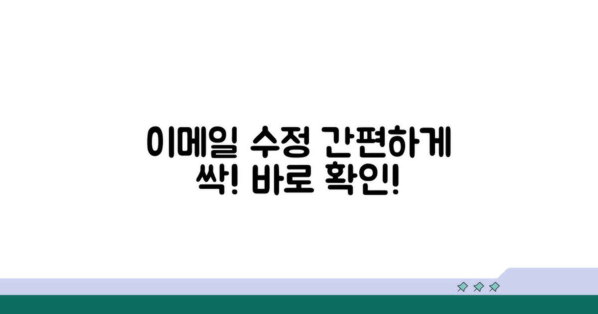 간편 이메일 수정 절차