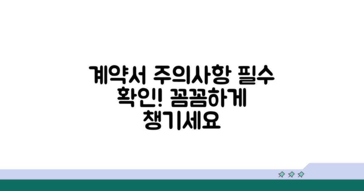 계약서 작성 시 주의사항 필수