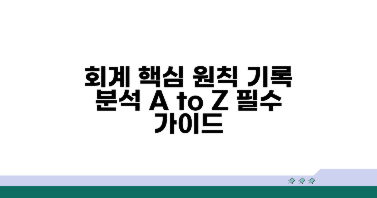 회계 기록, 핵심 원칙 분석