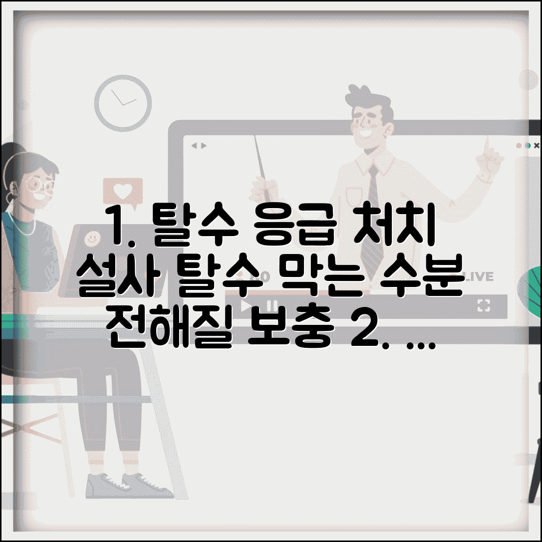 산소탈 났을때 응급 처치 | 급성 설사 탈수 증상 방지하는 수분 전해질 보충법