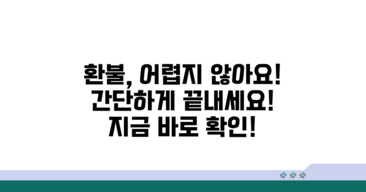 환불 절차, 어렵지 않아요!
