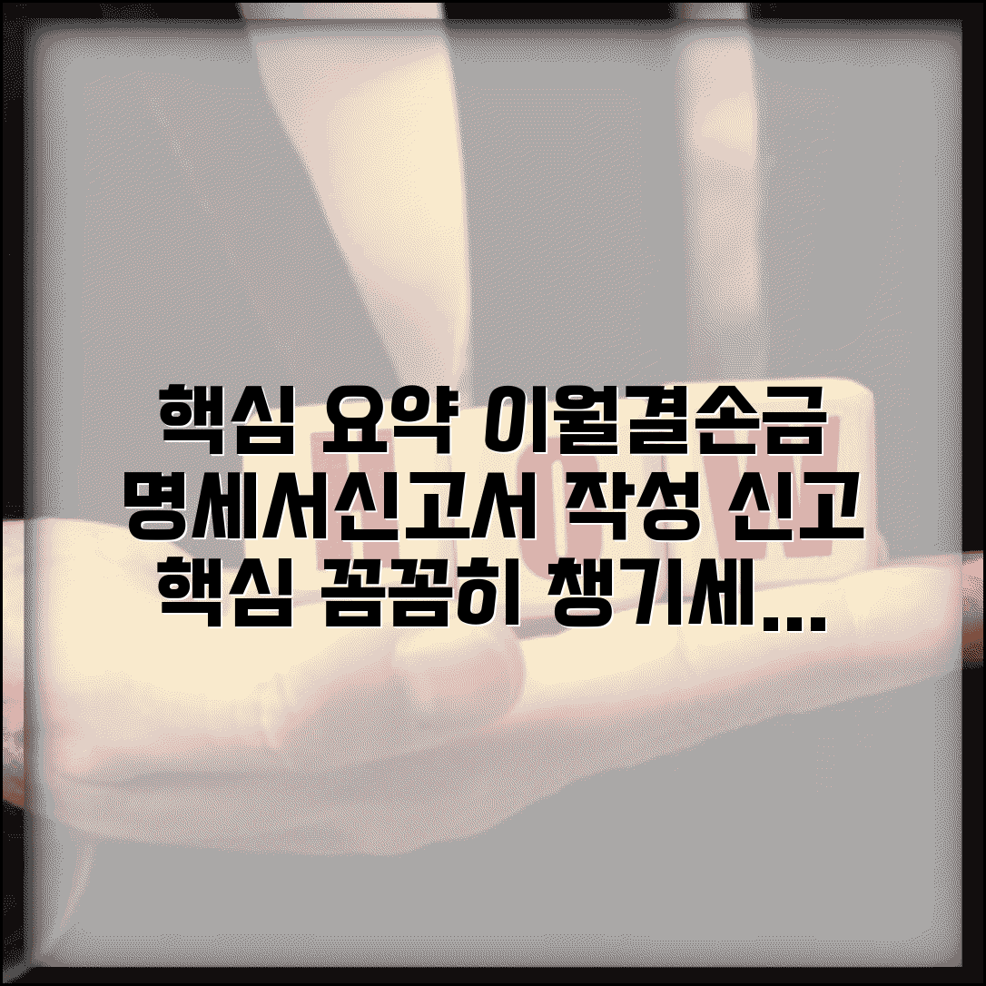 이월결손금 명세서 작성 | 이월결손금 신고서 기재방법