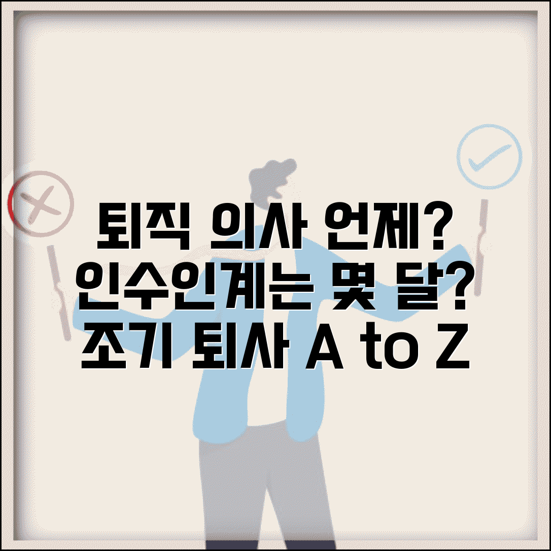 퇴직 몇개월 전 미리 알려야 | 퇴직 의사표시 시기와 업무 인수인계 기간