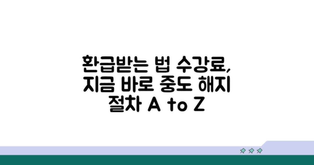 중도 해지 시 수강료 환급 절차