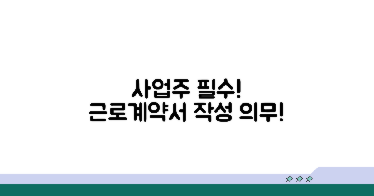 사업주 필독! 근로계약서 작성 의무