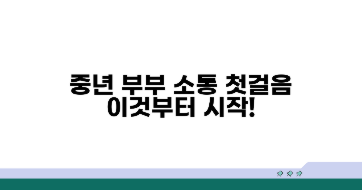 중년 부부 소통, 첫걸음 떼기