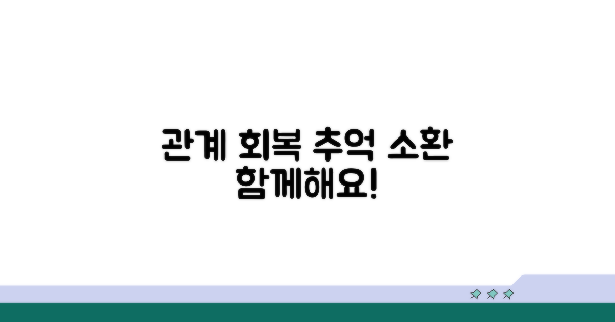 추억 되살리는 관계 회복 활동