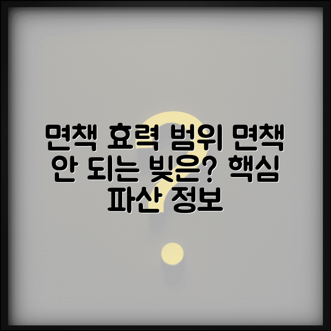 면책결정 효력 범위 | 파산 면책결정과 면책되지 않는 채무 종류