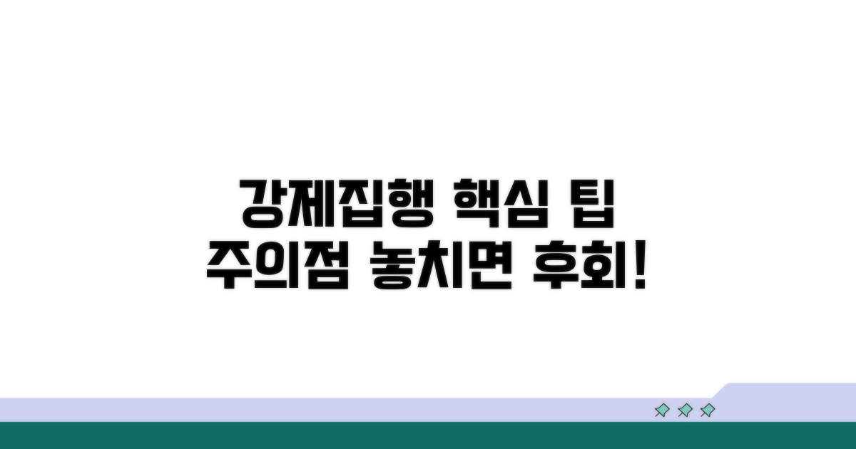 강제집행 시 주의할 점과 팁
