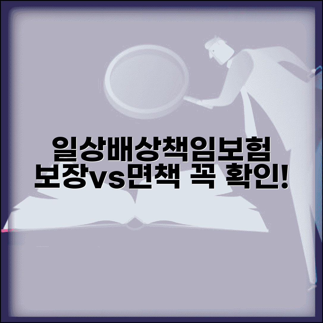 일상생활배상책임보험 약관 내용 | 보험 약관상 보장 내용과 면책 조항 주요 내용