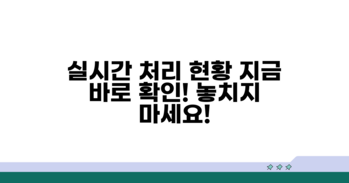 처리 현황, 실시간 확인법