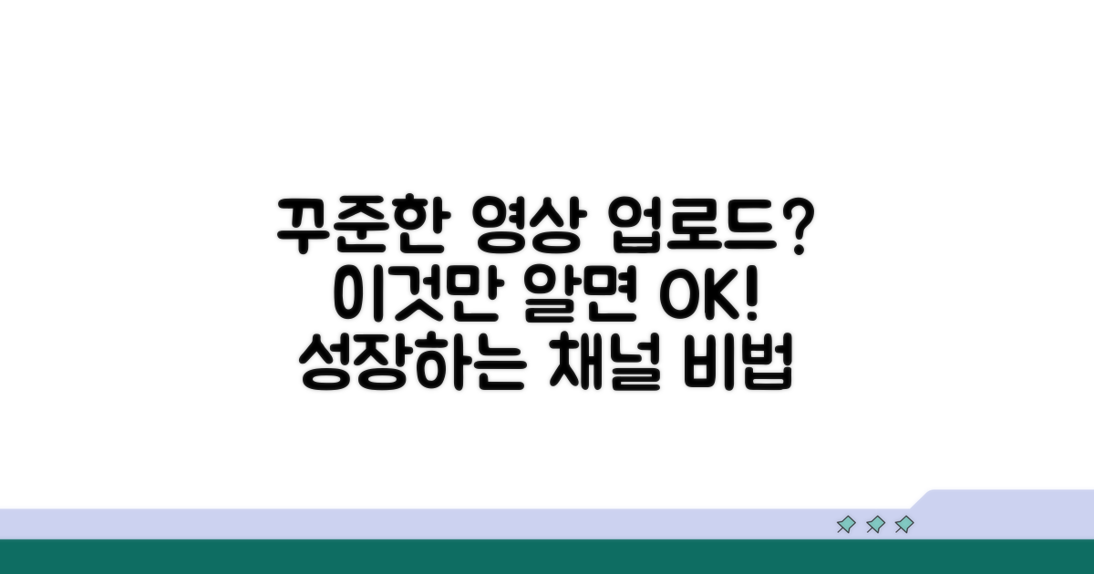꾸준한 영상 업로드 전략