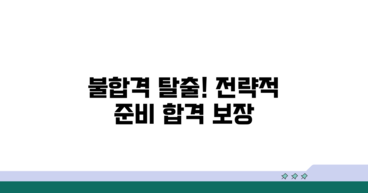 전략적인 준비로 불합격 막는 법