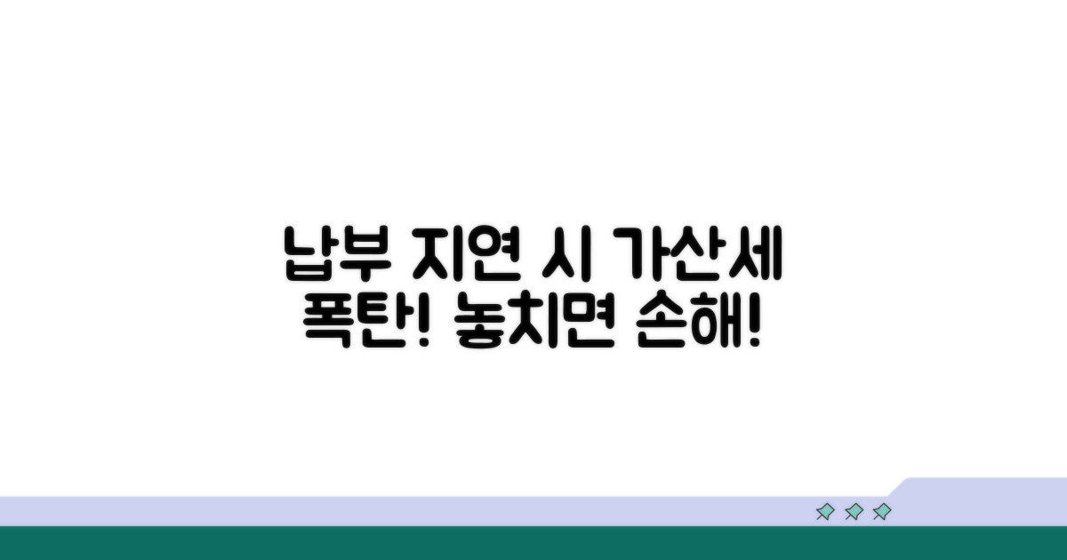 납부 지연 시 부과되는 가산세 내용