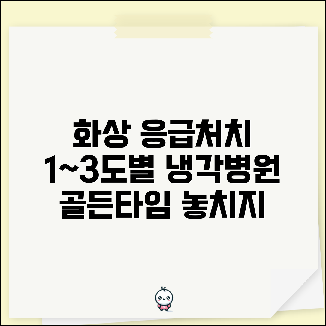 화상 응급처치 올바른 방법 | 1도 2도 3도 화상별 냉각 치료와 병원 이송 기준