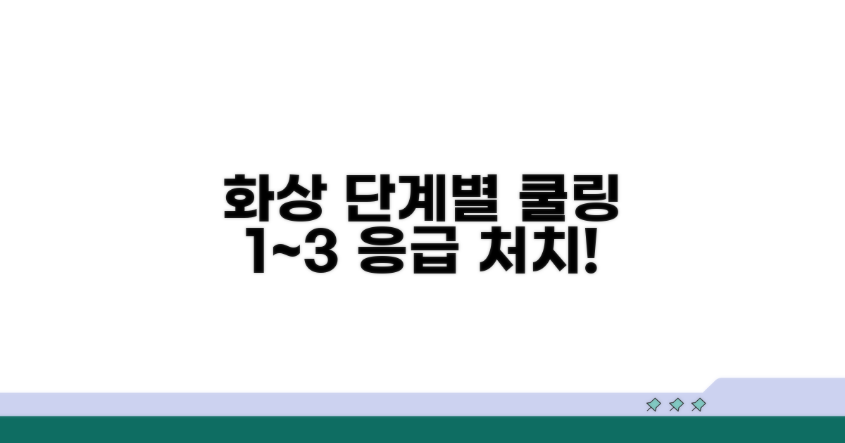 1도, 2도, 3도 화상별 냉각 치료
