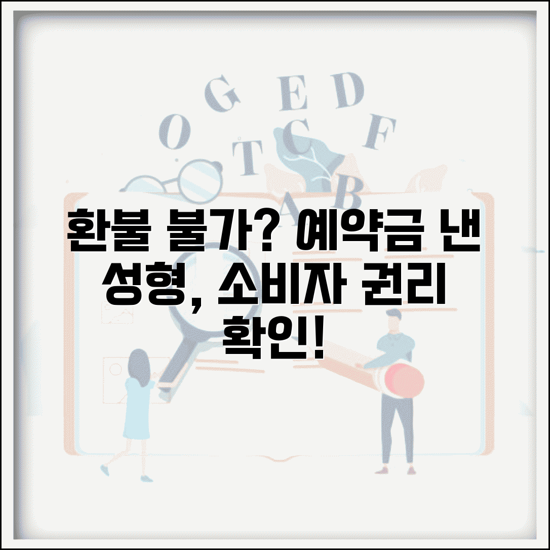 온라인 성형 상담받고 수술 예약금 냈는데 취소하면 환불 안된다는데 정당한가요 | 수술 예약금 | 취소 수수료 | 소비자 권리