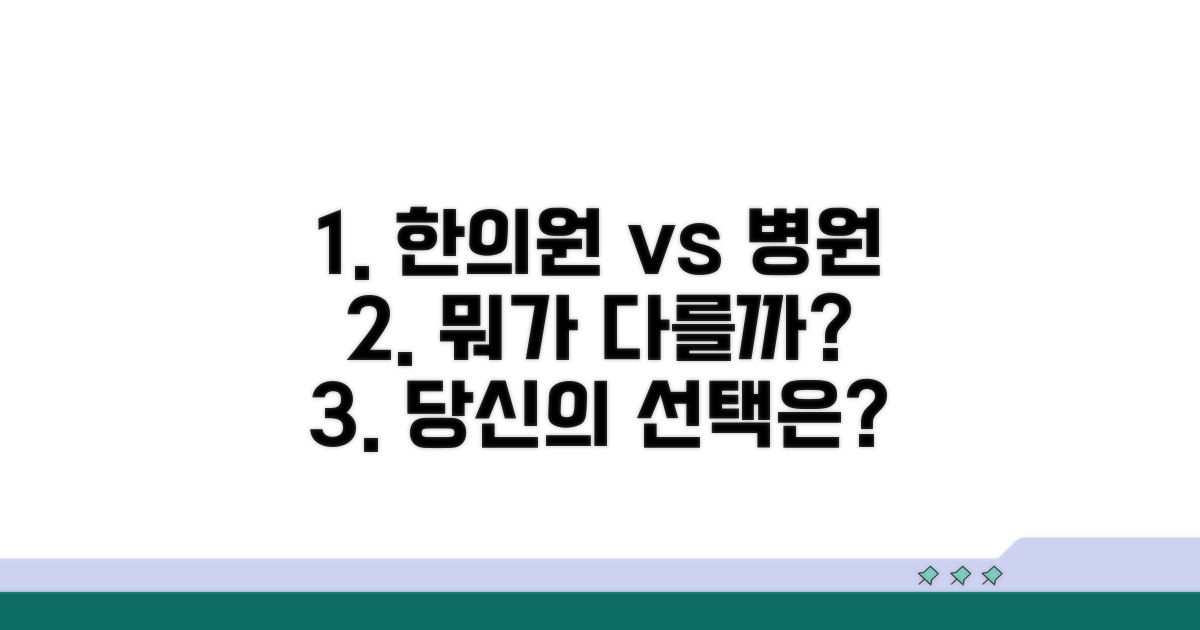 한의원 vs 양방병원, 무엇이 다를까?