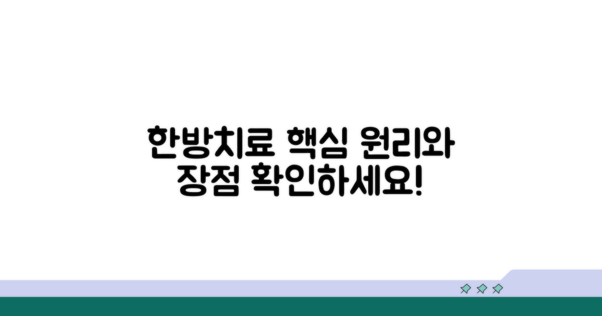 한방치료 핵심 원리와 장점